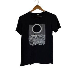 Women's Iconic Hotel Saint Cecilia Lady Black Graphic T-Shirt